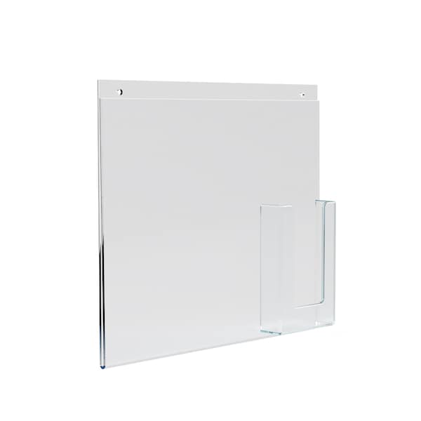Azar Displays Frameless Wall Sign Holder w/ Trifold Pocket Overall: 14W x 11H, PK2 252051 - main